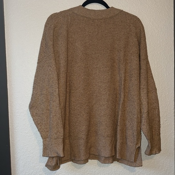 aerie Oversized Waffle Knit Crew Sweater - Picture 4 of 6